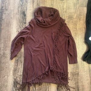Reba Cowl Neck Sweater - Deep Brown